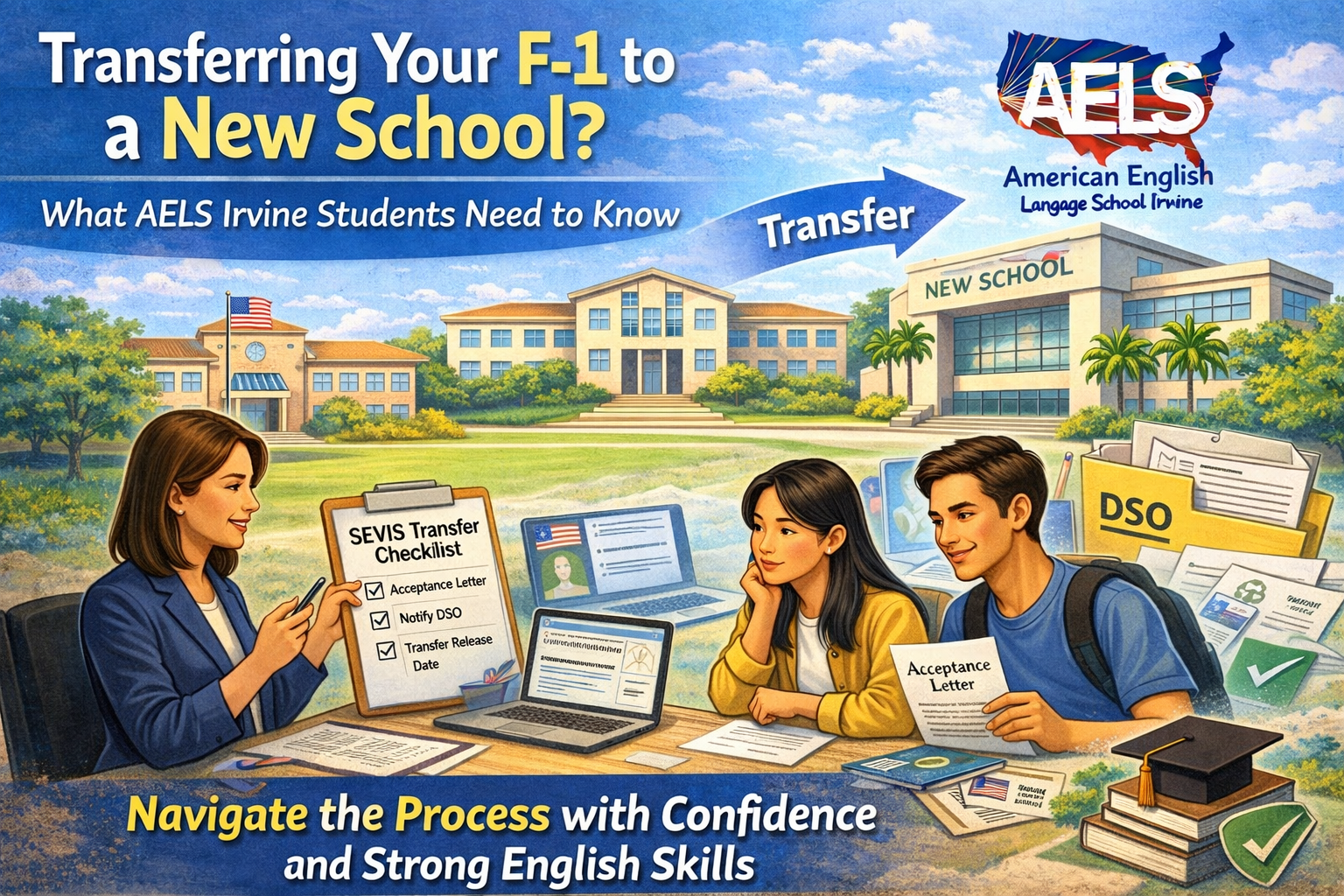 How to Transfer Your F-1 Visa to a New School: A Guide for Irvine ESL Students